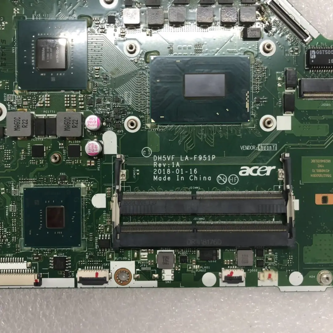 Плата AN515-52 для acer portátil dh5vf LA-F951P nb. q3l11.001 cpu: I5-8300HQ gpu: gtx1050 4g ddr4 100% teste ok | Компьютеры и
