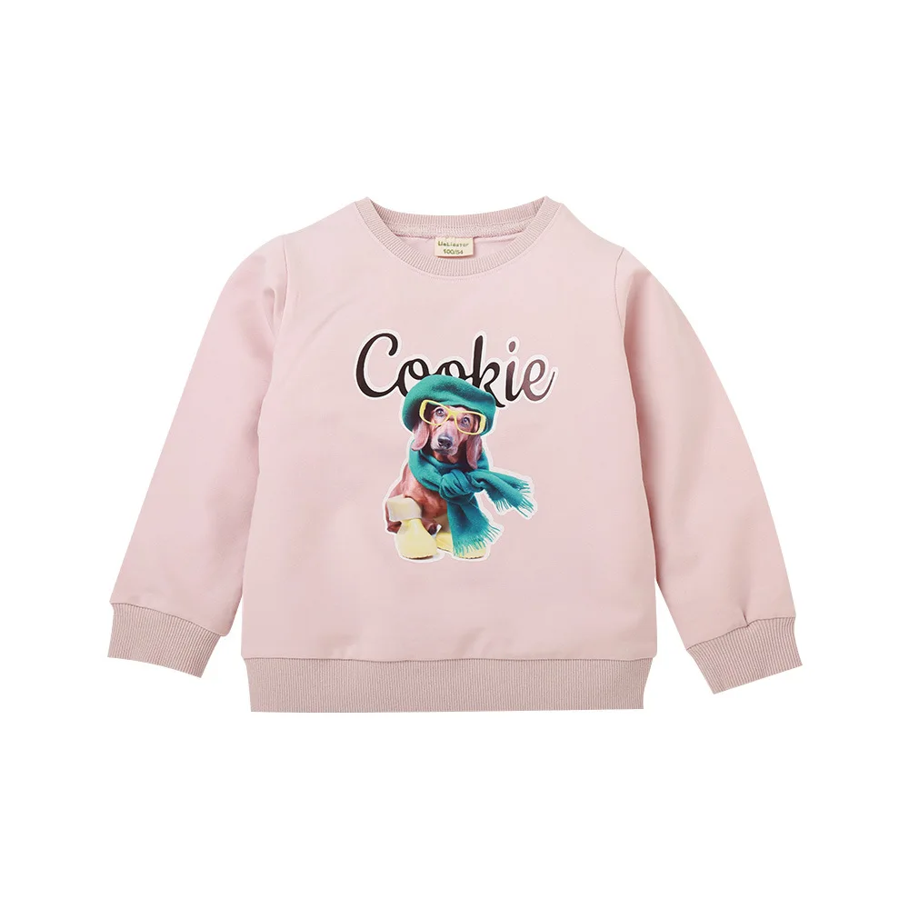 

27Kids Autumn Girls Full sleeve T Shirt Cotton Fabric Fashion Top Spring Children Clothe Sweater Shirt