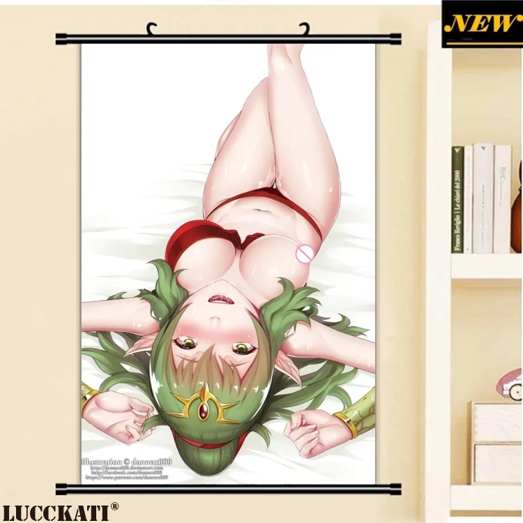 40X60 см огненная эмблема герои kakusei эхо соски животное ухо Сексуальная лоли, наглазник мультфильм аниме стены прокрутки холст живопись плакат - Цвет: P