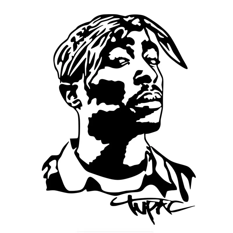Автомобильные наклейки персонажи Rapper Tupac водонепроницаемые индивидуальные