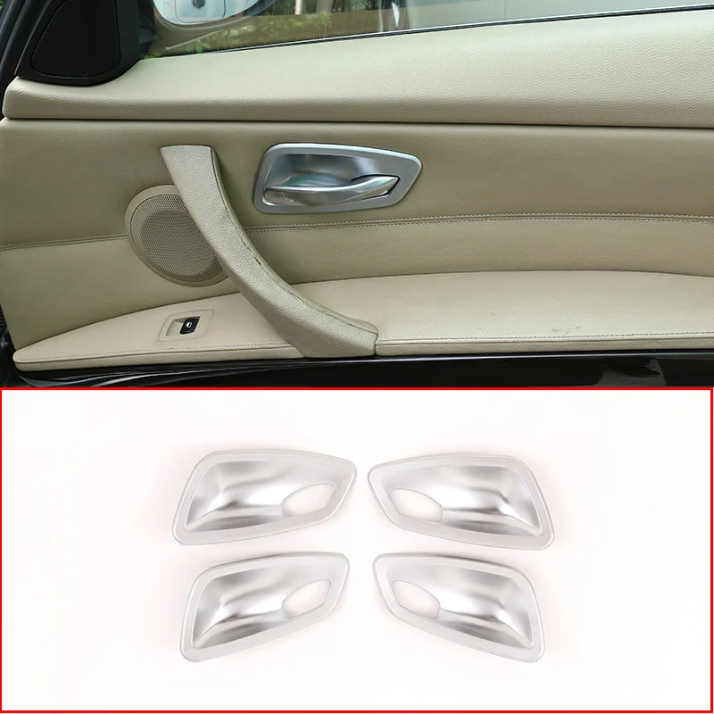 

4pcs Matte ABS Car Interior Door Bowl Cover Trim For BMW 3 Series E90 E92 2005-2012 Car Accessories