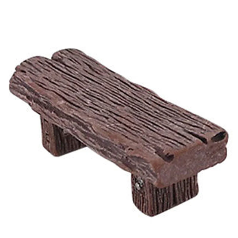 Садовая длинная деревянная скамейка Миниатюрный Кукольный дом украшение