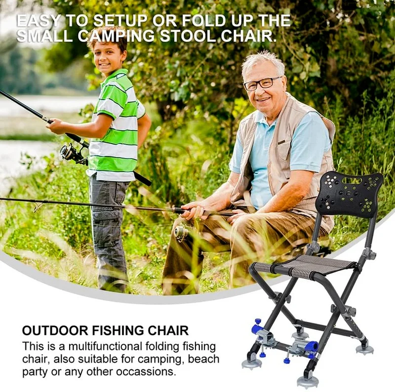 

Новое складное кресло из нержавеющей стали для дикой рыбалки, многофункциональное рыболовное сиденье, рыболовный стул, портативное рыболовное кресло для любой местности