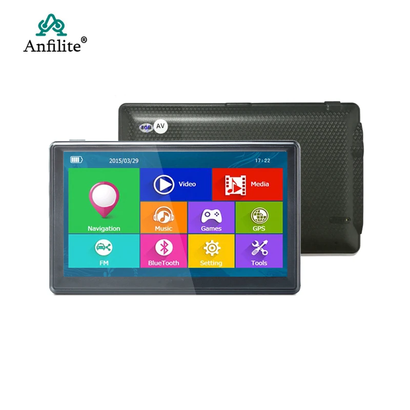7 дюймов HD Автомобильный gps навигатор Windows CE Bluetooth AVIN емкостный экран FM 8 ГБ/256 Мб автомобиль avan автомобиль грузовик gps Европа Sat nav