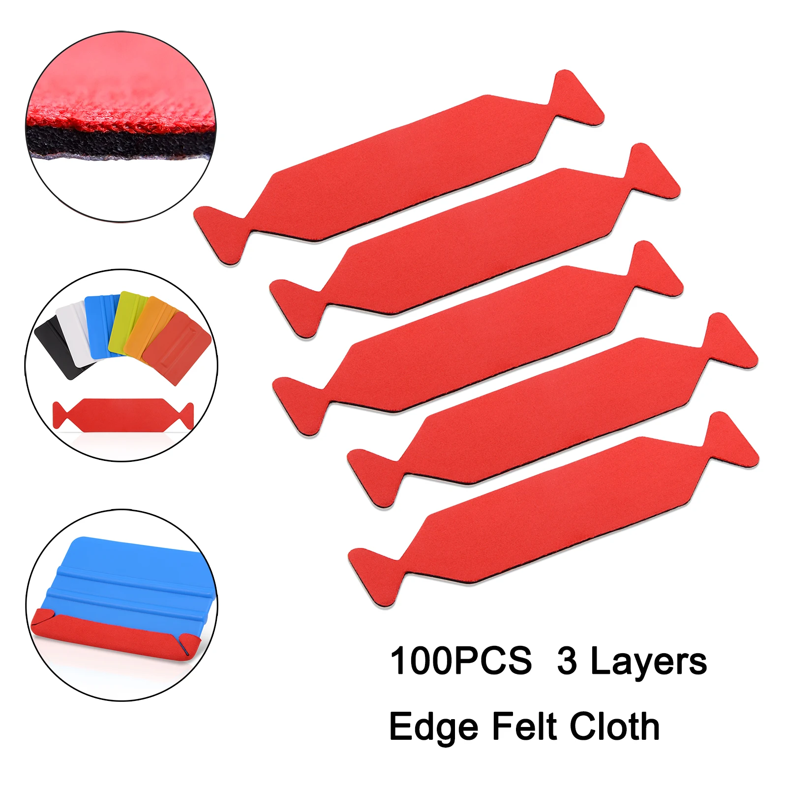 EHDIS 100 шт. тканевая войлочная ткань для виниловой обертки Автомобильная наклейка