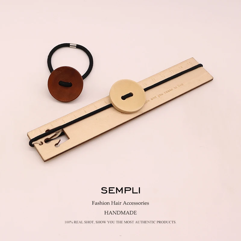 Резинка для волос Sempli деревянная геометрической формы женщин и девочек детская