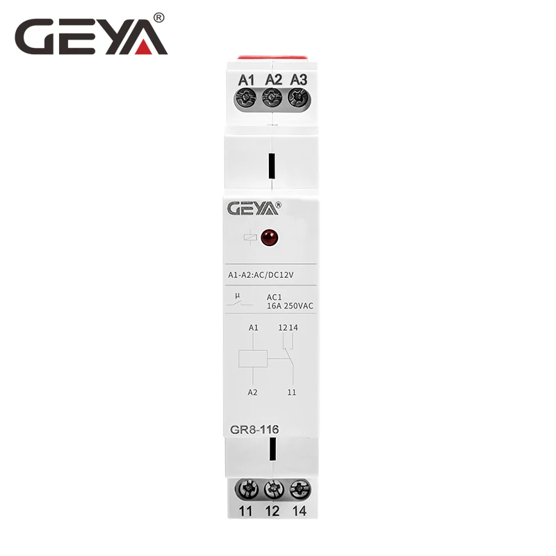 GEYA Din Rail GR8 AC DC 24 в вспомогательное реле промежуточный переключатель 8A 16A SPDT Модуль