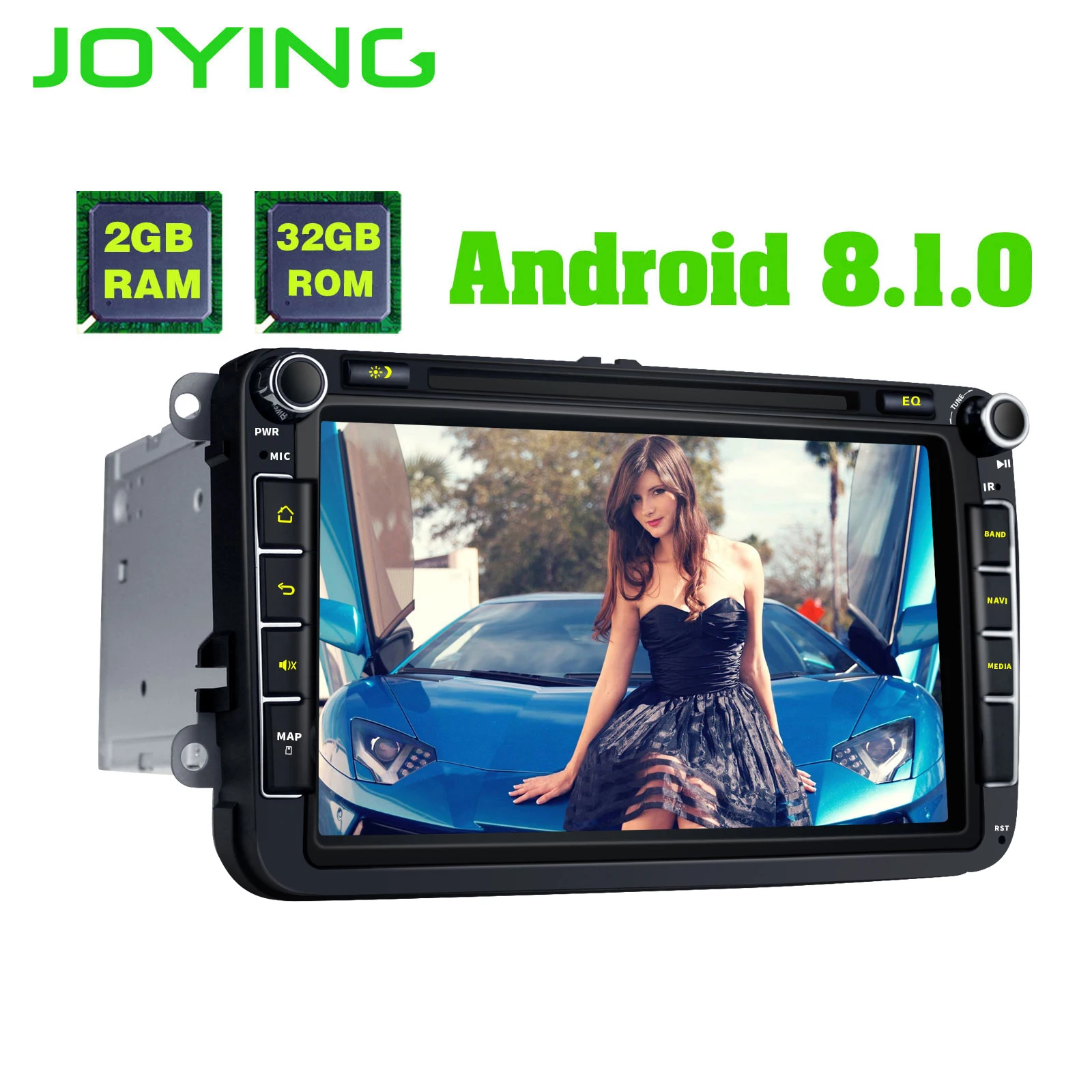 8 &quotголовное устройство 2 ГБ + 32 Android 1 автомобильное радио стерео для Volkswagen VW Skoda POLO