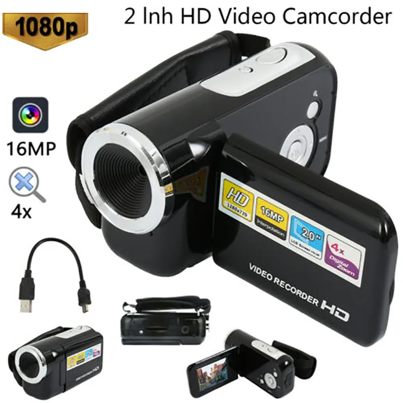 

16MP Digital Video Camera Camcorder 4x Digital Zoom Handheld Digital Cameras With LCD Screen 2.0 Inches TFT LCD Camcorder