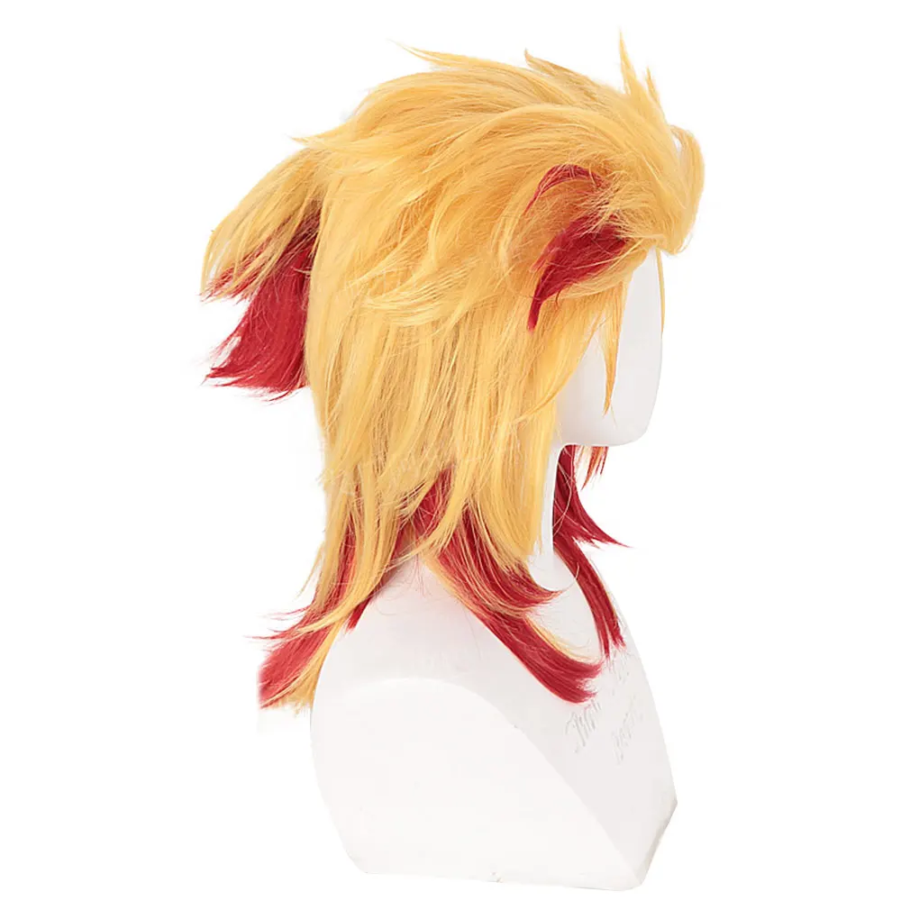 

The Movie: Mugen Train Rengoku Kyoujurou Cosplay Anime Demon Slayer Kimono Kimetsu no Yaiba Costume Uniforms with Hair Wig