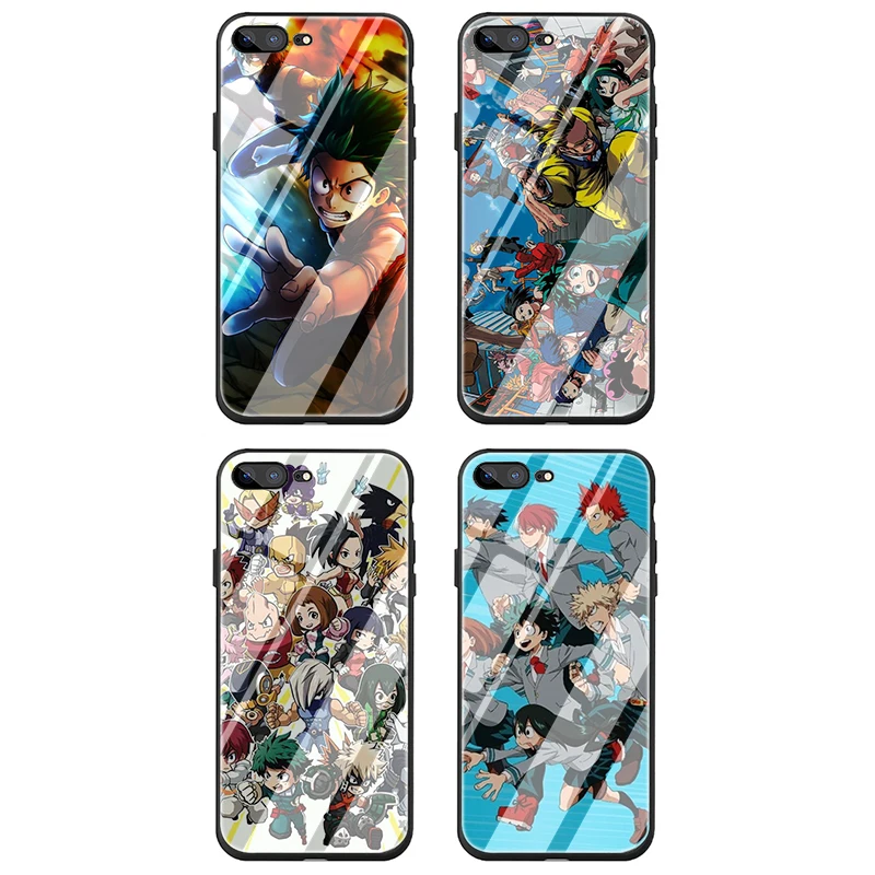 Чехол из закаленного стекла My hero Academia для iphone 5 5S SE 2020 6 6S 7 8 Plus X XR XS 11 pro Max|Бамперы| |