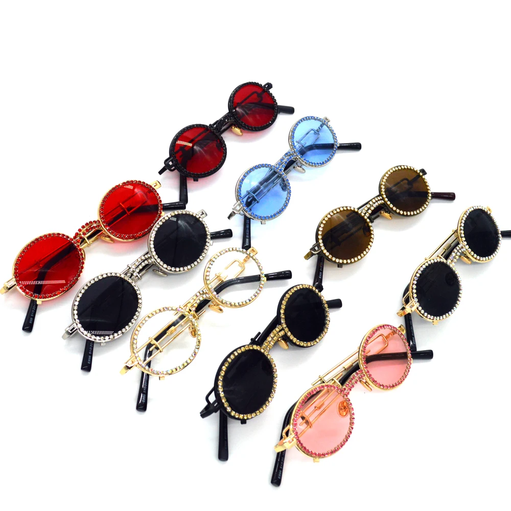 Солнцезащитные очки ручной работы искусственные кристаллы овальной формы