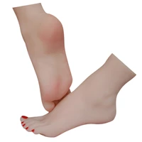 magideal 1 pair of feet mannequin lifesize female males socks shoes