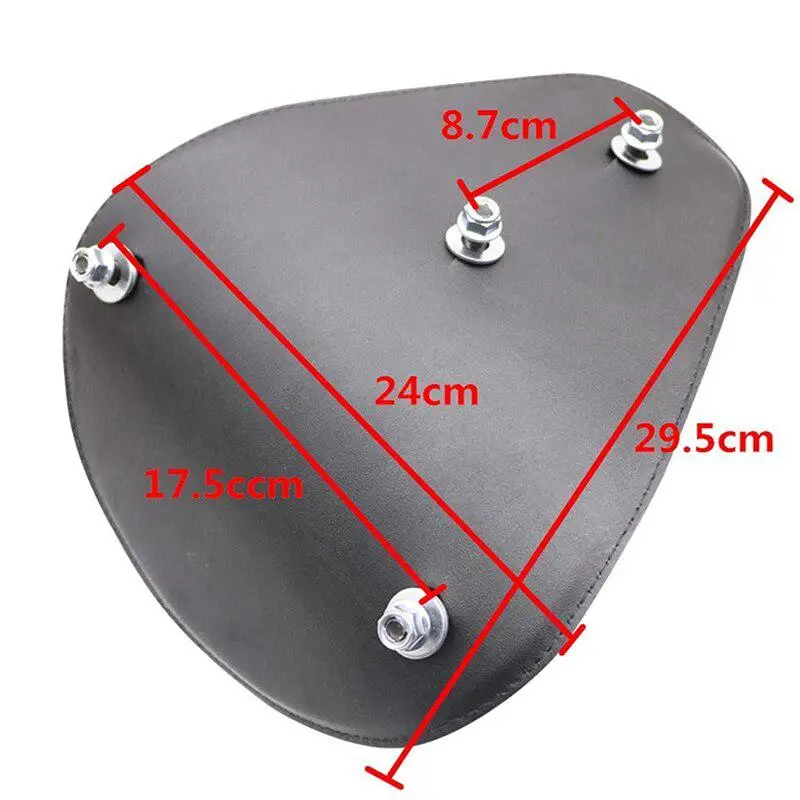 Мотоциклетная Подушка сиденья с пружинным кронштейном Кожаная подушка на одно