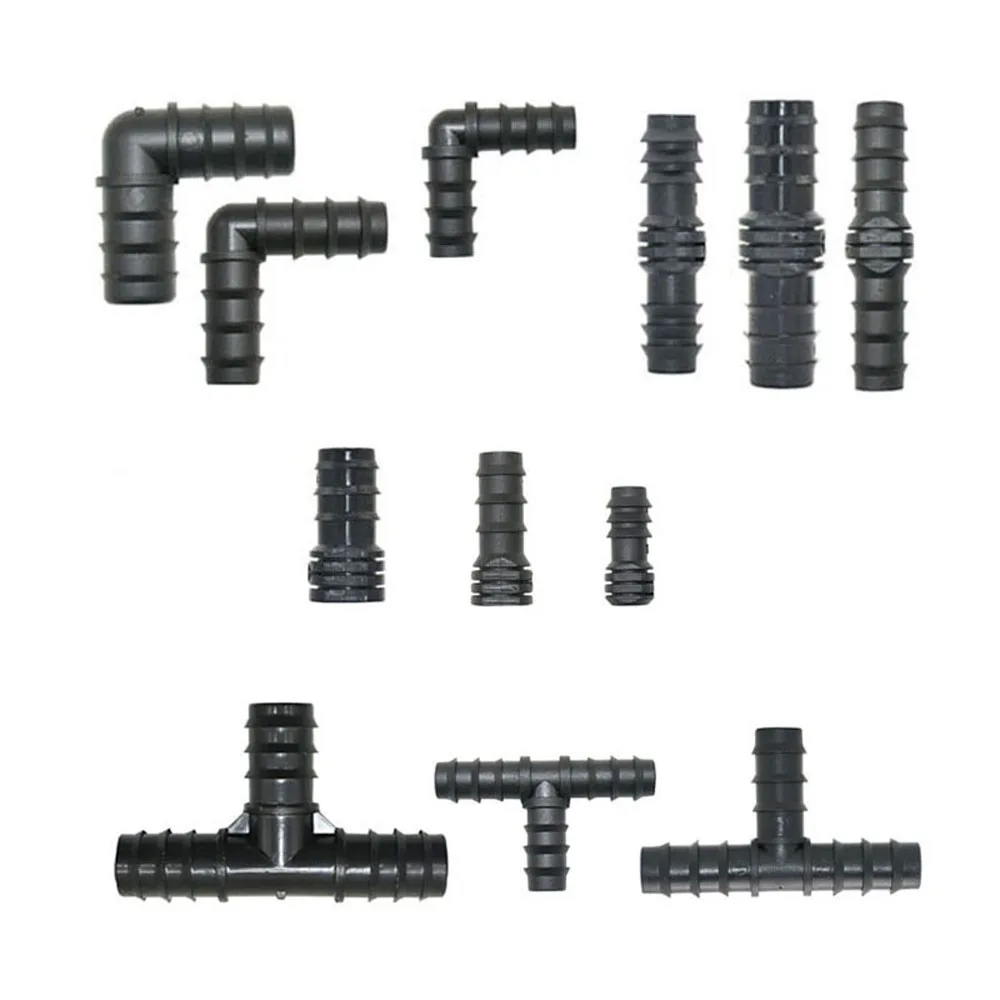 Коннектор для трубы, 16 мм, 20 мм, 25 мм, ПЭ, соединители тройника, колено, Ремонтный концевой разъем 1/2, 3/4 дюйма, соединитель для садового орошения воды, 4 шт.