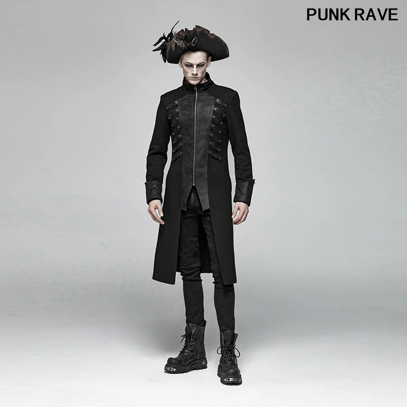 Мужская куртка в стиле стимпанк из искусственной кожи для вечеринки выступления