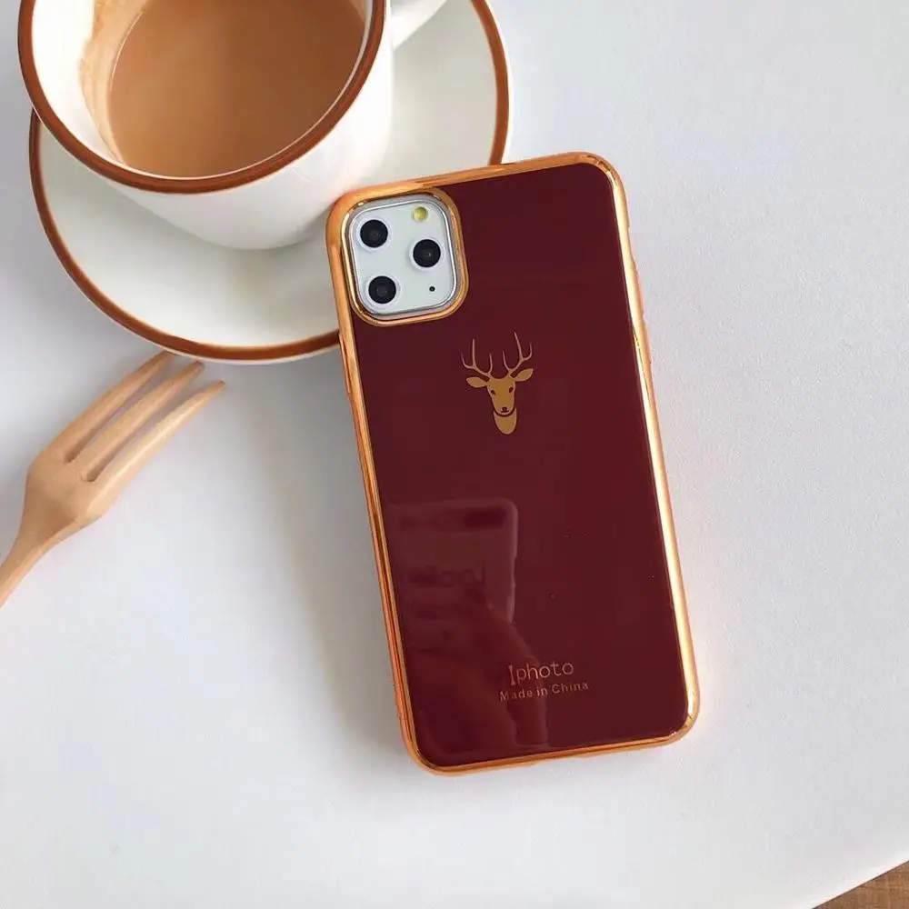 Модный простой чехол для телефона с изображением лося Apple iPhone 11 pro max X XS Max XR 8 7 6s 6 Plus