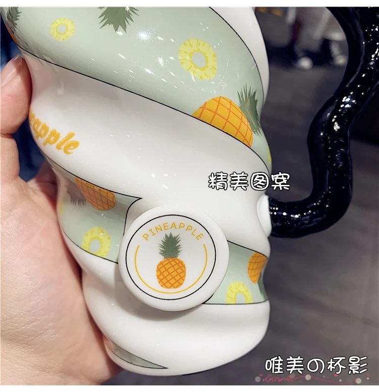 Корейские современные кофейные кружки забавная Милая кружка для воды клубника