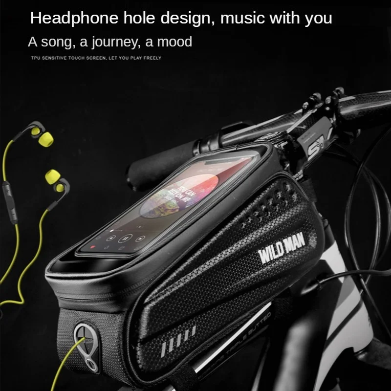

Hard Shell Bicycle Frame Bag Front Beam Bag Mountain Bike Mobile Phone Touch Screen Tube Bag Saddle Bag Riding Equipment