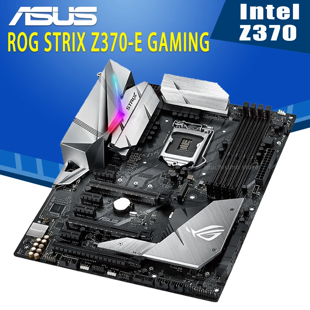 Günstig LGA 1151 Asus ROG STRIX Z370-E GAMING Motherboard Unterstützung 8th 9th-Gen Intel Core I7/i5/i3 CPU DDR4 Overlocking Z370 Placa-Mãe