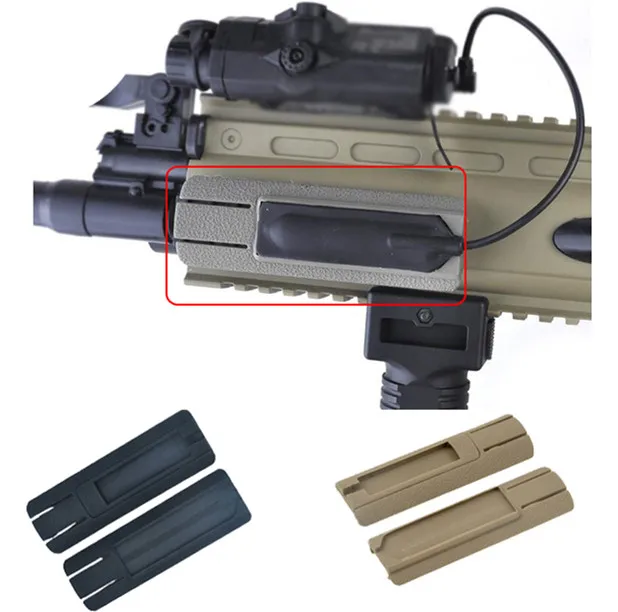 

Tactical Airsoft 4.125" ITI TD Scar Pocket Panel Remote Switch Rail Pads Set Light Fits 20mm rails PEQ Accessory