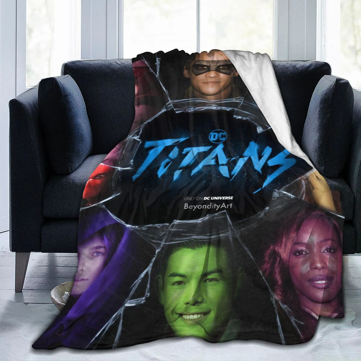 

3D Printed Movie titans Role Fleece Blanket Adult Home Office Washable Casual DC Blanket Outdoor Travel Throw Blanket