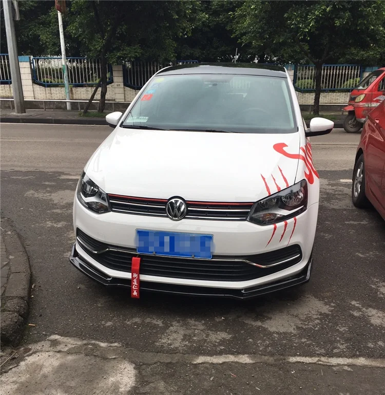 Для Volkswagen POLO Body kit спойлер 2014-2018 DC ABS задний передний бампер диффузор защитные