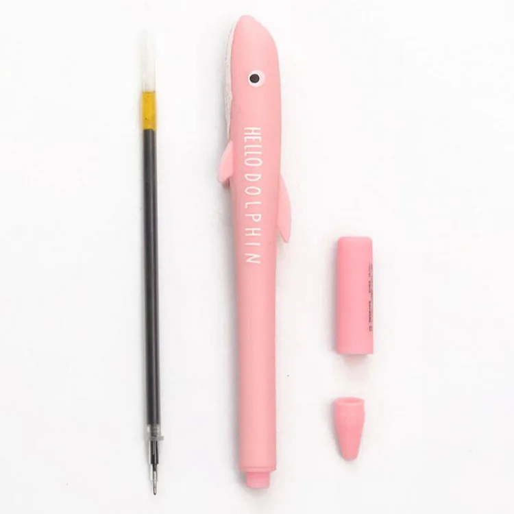 

4Pcs 0.38mm Creative Dolphin Gel Pen Signature Pen Escolar Papelaria School Office Stationery Supply Promotional Gift