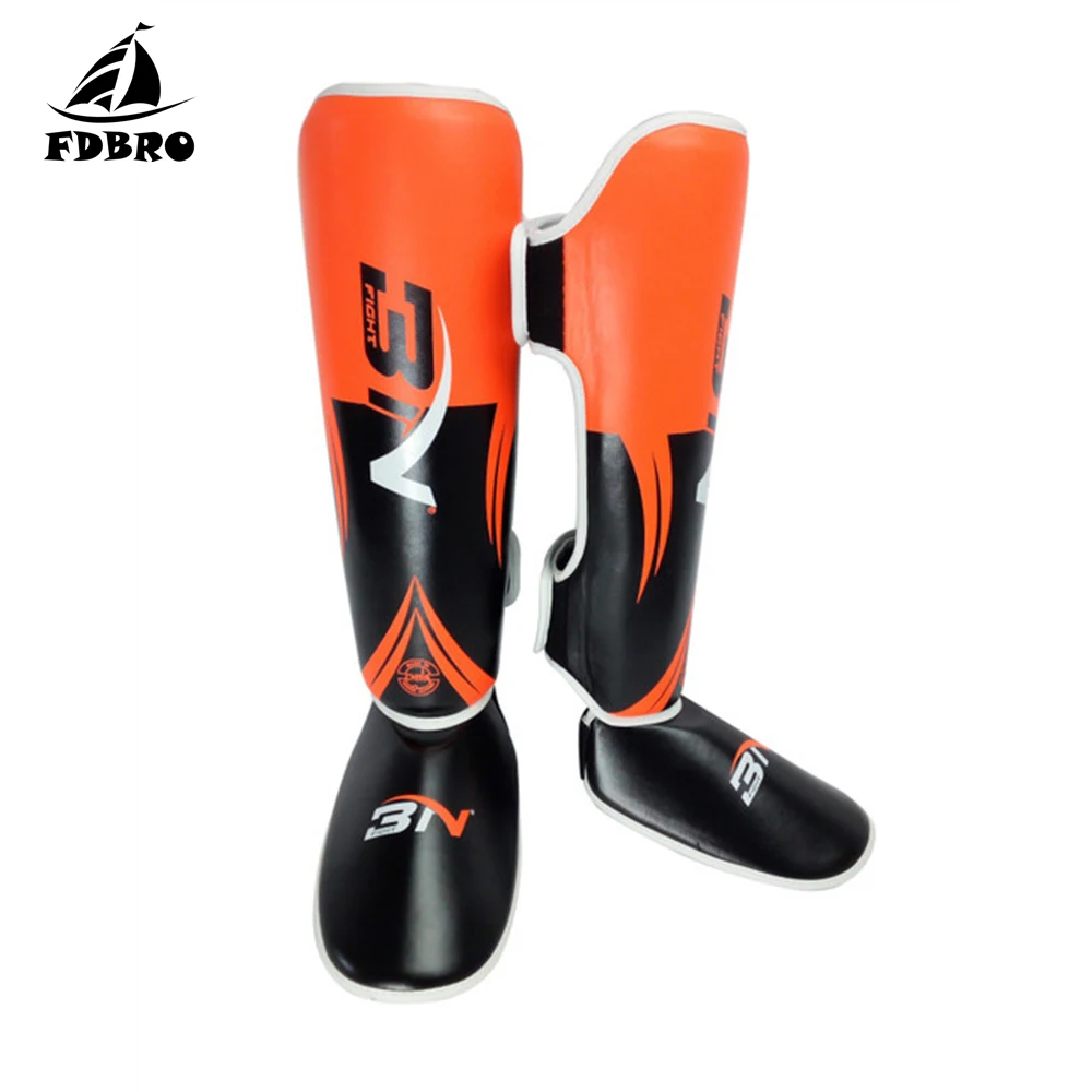 Фдбро высокое качество ПУ кожа бокса ММА щитки лодыжки протектор Муай Тай