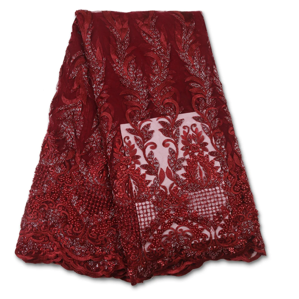 

Нигерийские кружевные ткани ручной работы, бисерная кружевная ткань 2020, высококачественное кружево, африканская французская кружевная тка...