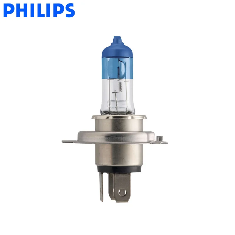 Автомобильные галогенные лампы Philips H4 9003 12 В дальнего и ближнего света 60% больше
