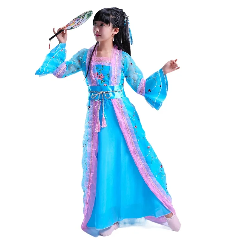 Детский Традиционный китайский костюм древней династии Тан наряд принцессы