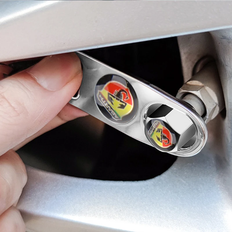 Колпачки клапанов автомобильных шин с колесным ключом 4 шт. | Автомобили и