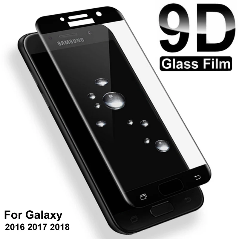 9D Защитное стекло для Samsung Galaxy S7 A3 A5 A7 J3 J5 J7 2016 2017 протектор экрана A6 A8 J4 J6 плюс J2 J8 A9