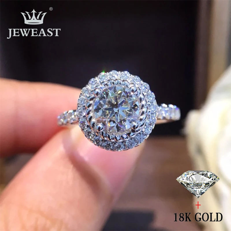 

Natural Diamond 18K Gold Pure Gold Ring Beautiful Gemstone Ring Good Upscale Trendy Classic Party Fine Jewelry Hot Sell New 2020