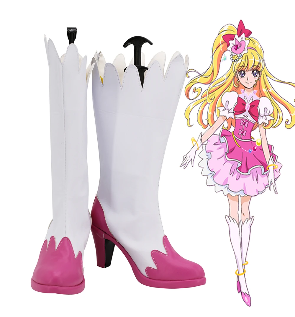 

Maho Girls Precure! Женские белые ботинки на высоком каблуке