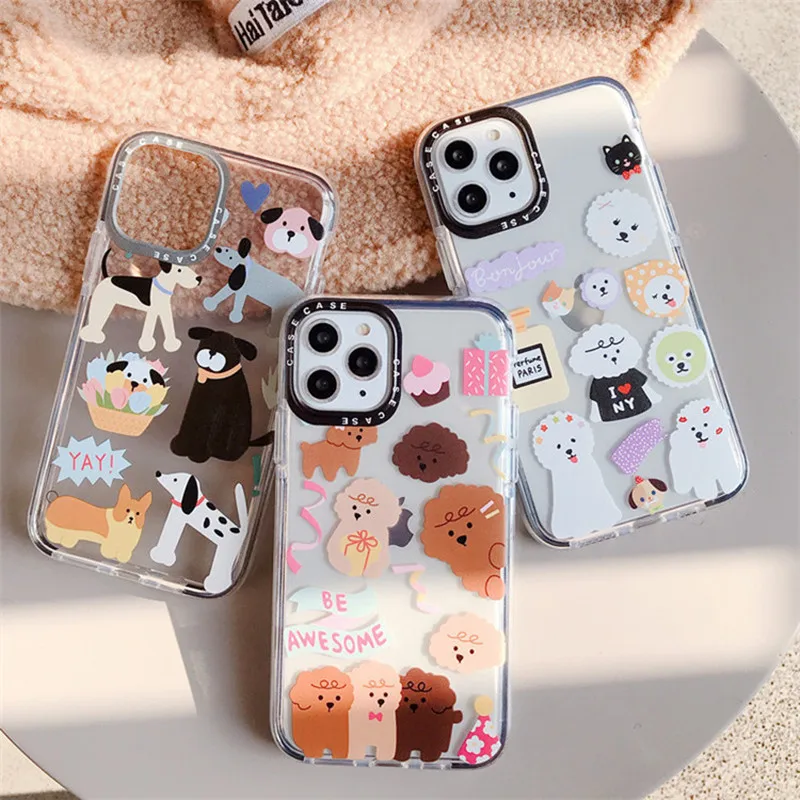 Милый чехол для телефона с изображением семьи собаки щенка пуделя корги iPhone 11 Pro