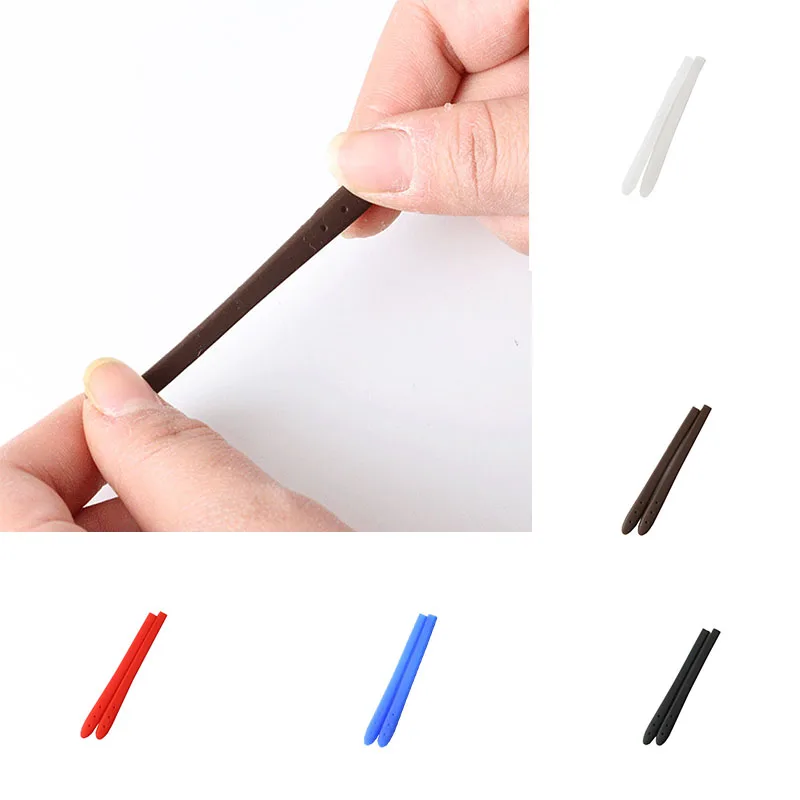 1 пара нескользящих силиконовых держателей для очков заушники Завязывающиеся