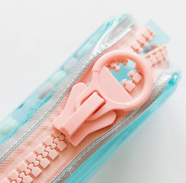 1 шт. Kawaii Прозрачный чехол для карандашей с кошкой, вместительный школьный пенал на молнии, сумка для хранения карандашей, школьные принадлежности, канцелярские принадлежности, подарок