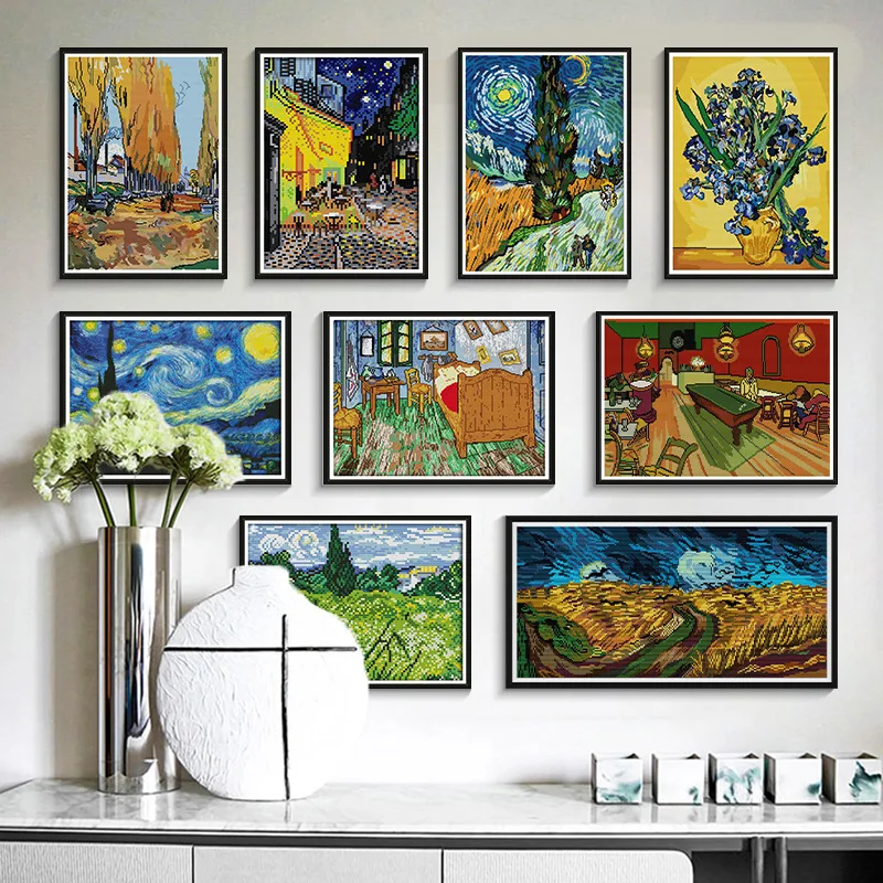 Набор для вышивки сделай сам крестиком Ван Гога 11CT точная печать масляная