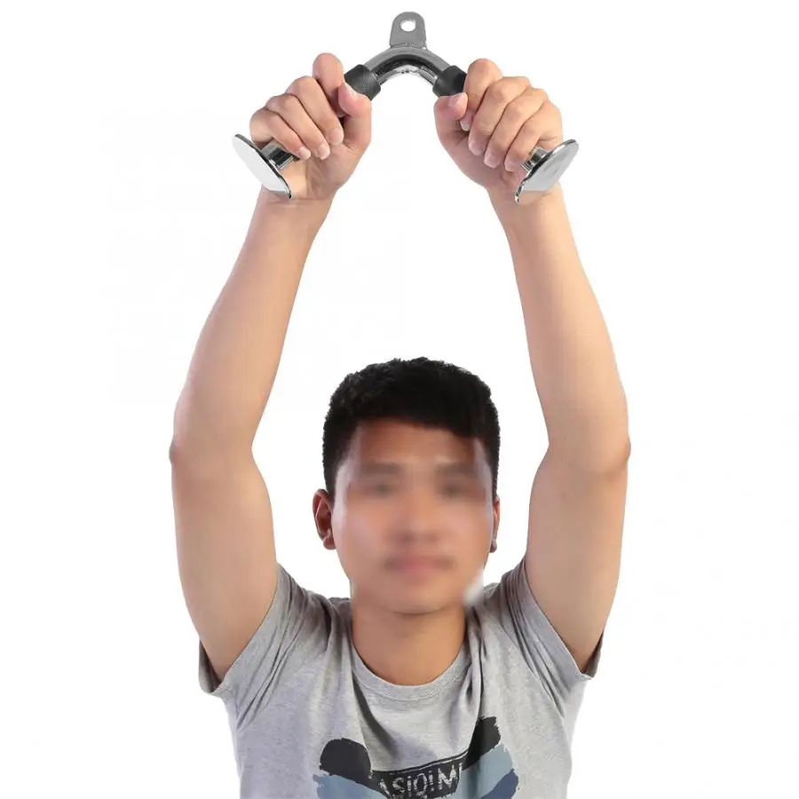 1 шт. прочный Трицепс v-образная ручка стальной кабель для упражнений