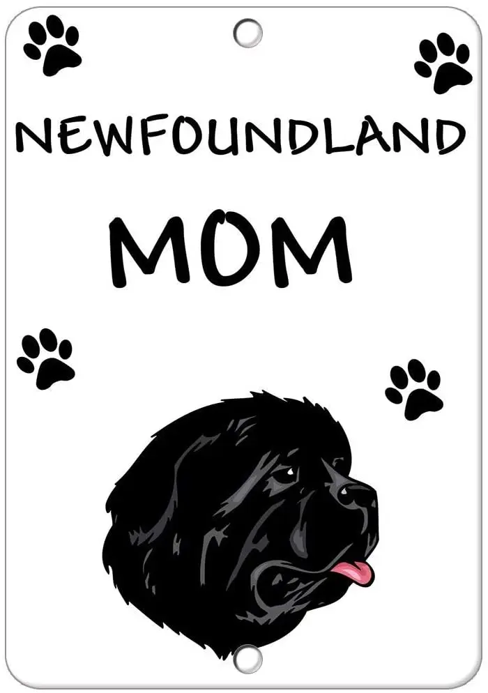 

Stevenca Metal Tin Sign Newfoundland Dog Mom Sign 8''x12'' Decor Aluminum Sign Wall Sign