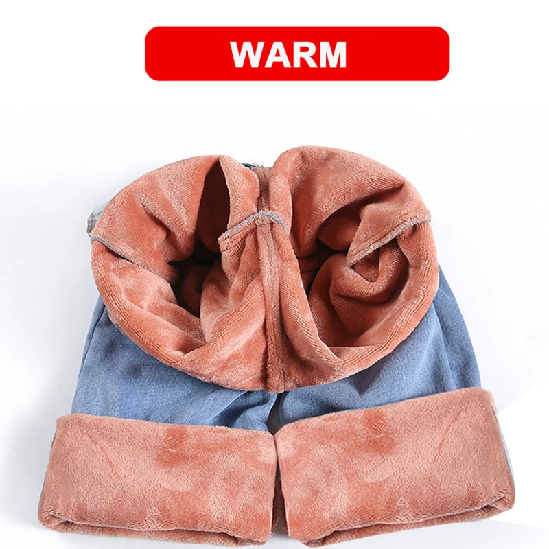 Женские теплые джинсы макси зимние вельветовые длинные брюки с высокой талией в