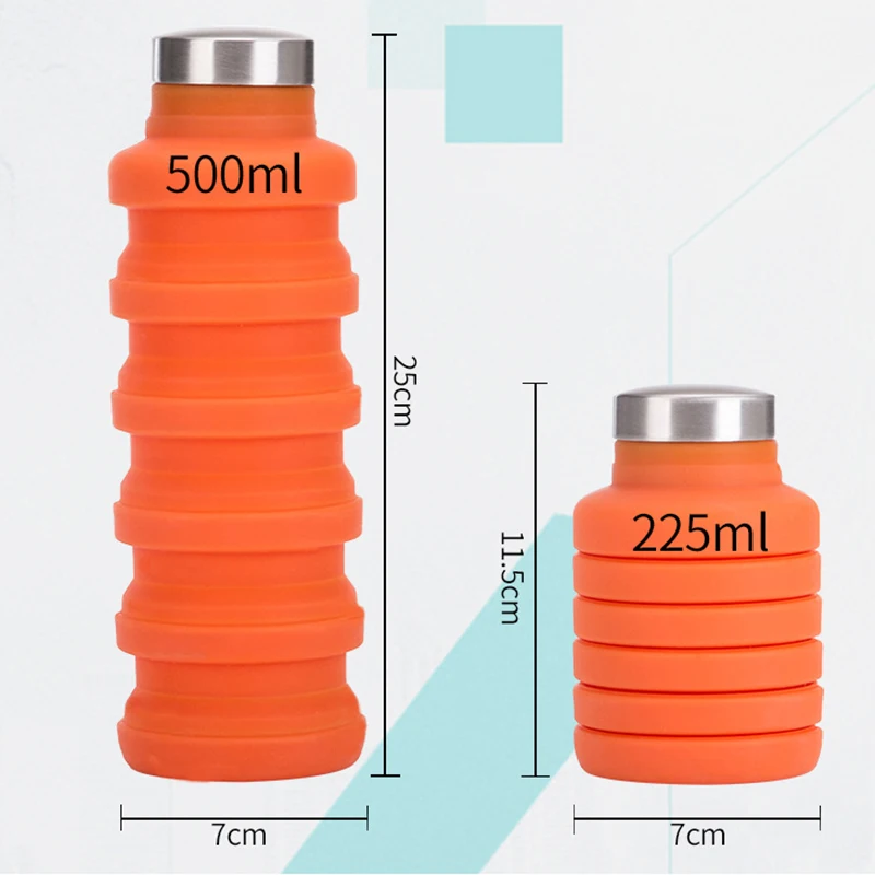 Выдвижная силиконовая Спортивная Складная кофейная кружка 500 мл уличная