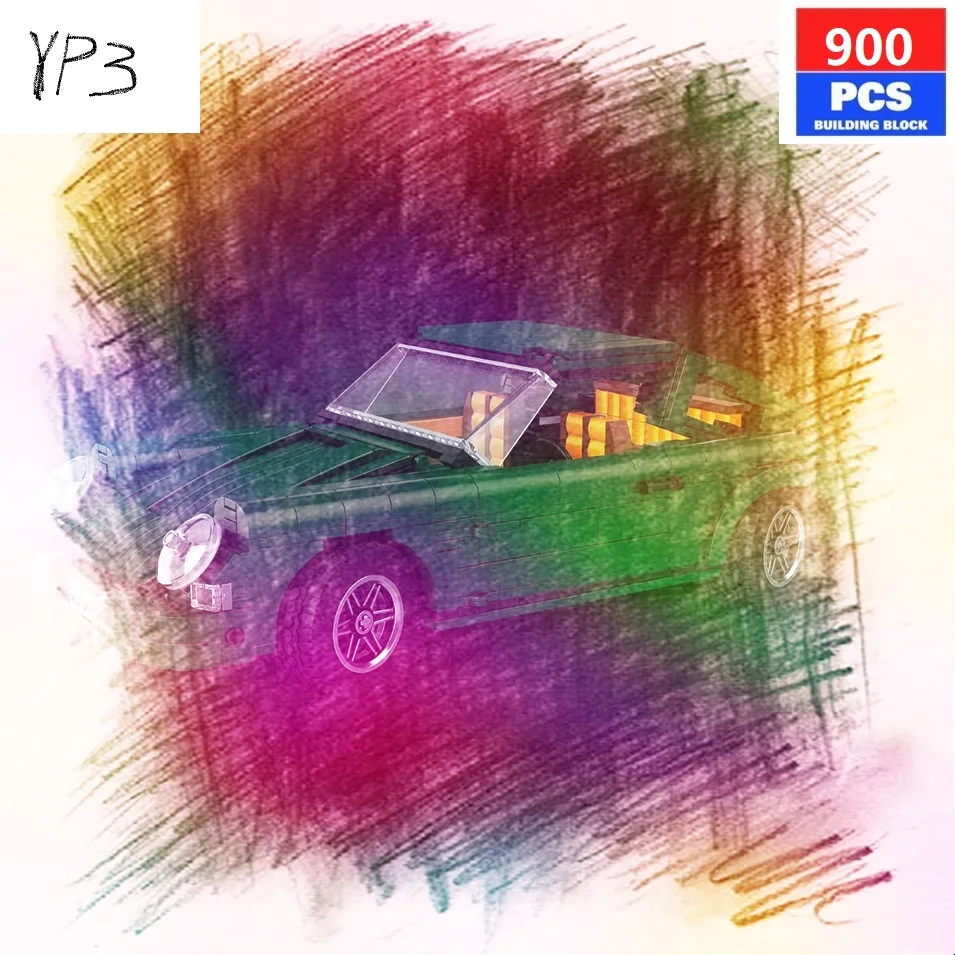 

Green Retro Sports Car MOC Technical Car Model Building Blocks City Remote Control Technique Vehicle Bricks Toys For Kids Gifts