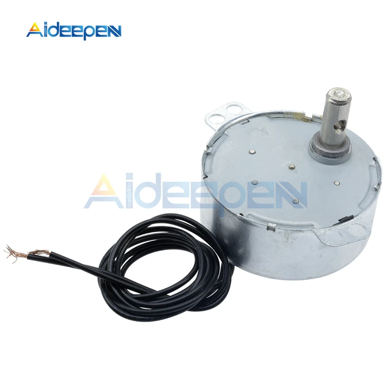 TYC-50 переменного тока 12V AC 220-240V 50/60 Гц 4 Вт синхронный двигатель 5-6 об/мин прочный высокий крутящий момент с заглушкой по часовой стрелке против часовой стрелки