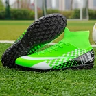 Мужские футбольные туфли с застежкой на лодыжке, высокие футбольные туфли, детская спортивная нескользящая обувь, футбольные кроссовки, ботинки