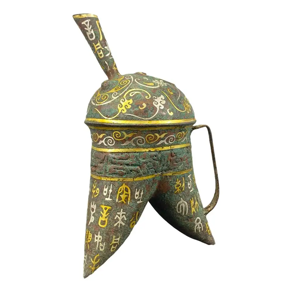 

LaoJunLu Boutique, неправильные золотые и серебряные Горшки весом 1,5 кг, имитация античной бронзы, шедевр, коллекция одиночной