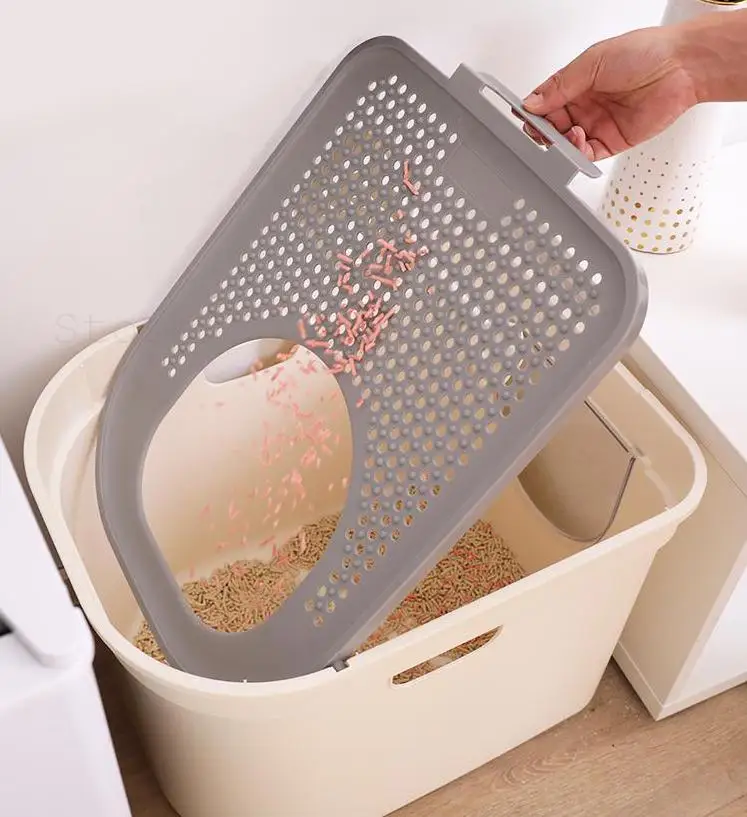 Кошка песок горшок очень большой размер кошачьего туалета анти брызг навоз