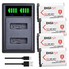 Аккумулятор для телефона Sony, 1600 мАч, двойное зарядное устройство для телефона, RX100, RX100, M7, M6, AS300, HX400, HX60, WX350, AS300V + LED